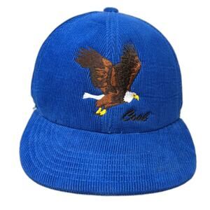 Coal The Wilderness Eagle Snapback Hat Blue One Size Corduroy Outdoor